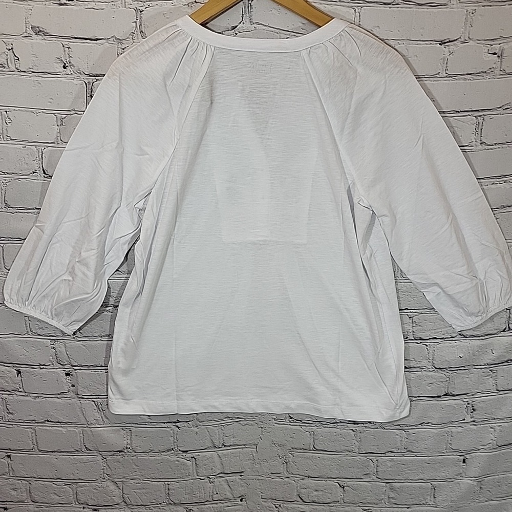 Croft & Barrow Embroidered Henley Tops Womens Small Lot of 3 Blue White Pink New - Picture 8 of 15